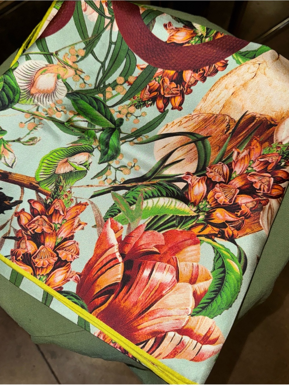 Jim Thompson Floral Silk Scarf NWT - Picture 4 of 11